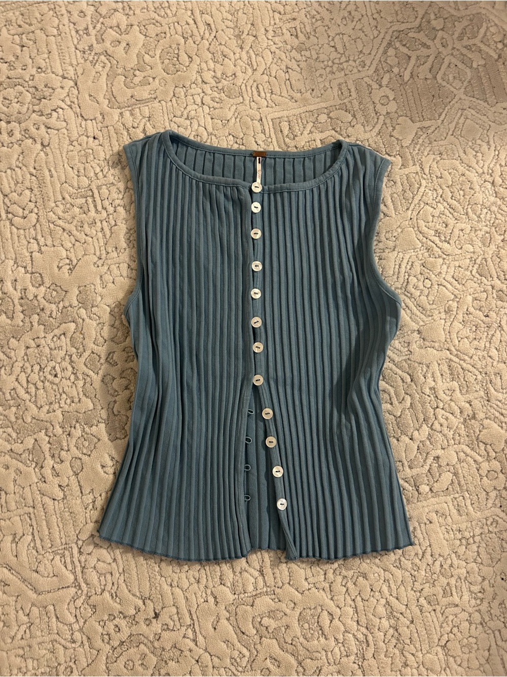 free people tilly ribbed knit vest ocean view